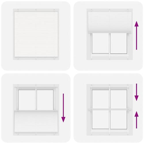 Plisségardin Hvid 120x150 cm Stofbredde 119,4 cm Polyester
