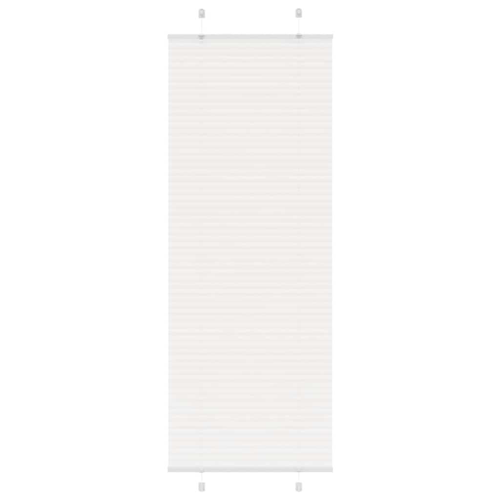 Plisségardin Hvid 75x200 cm Stofbredde 74,4 cm Polyester