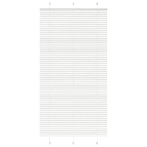 Plisségardin Hvid 110x200 cm Stofbredde 109,4 cm Polyester