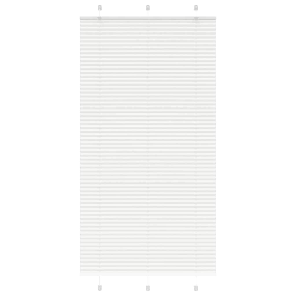 Plisségardin Hvid 110x200 cm Stofbredde 109,4 cm Polyester