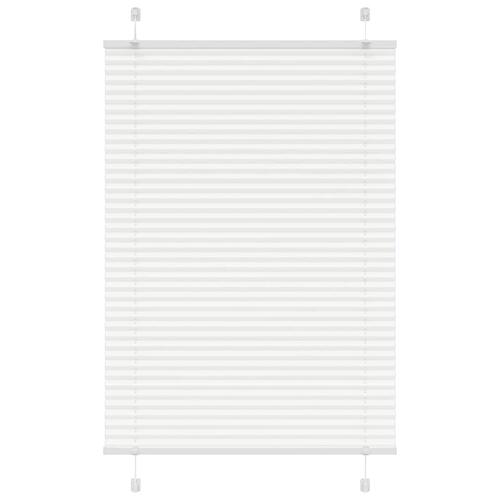 Plisségardin Hvid 90x100 cm Stofbredde 89,4 cm Polyester