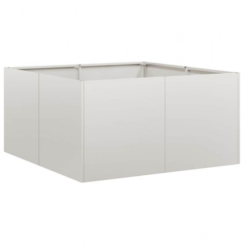 Plantekasse i rustfrit stål 80 × 80 × 40 cm - firkantet højbed