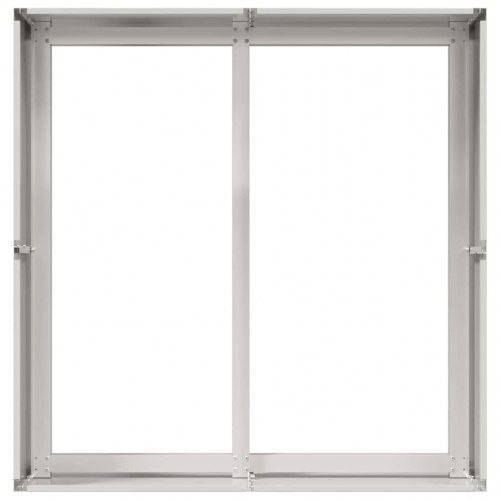 Plantekasse i rustfrit stål 80 × 80 × 40 cm - firkantet højbed