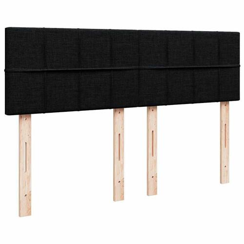 Ottoman seng med madras 140x190 cm stof sort