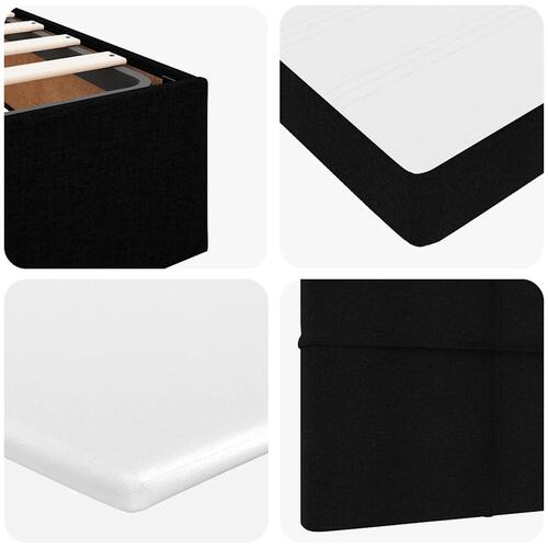 Ottoman seng med madras 140x190 cm stof sort