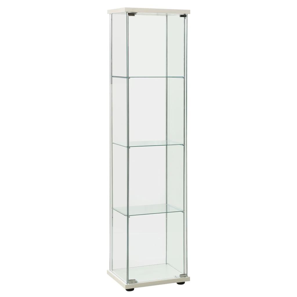 Opbevaringsskab hærdet glas hvid
