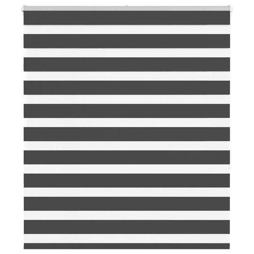 Zebragardin sort 135x150 cm stofbredde 130,9 cm polyester