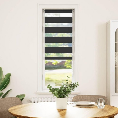 Zebragardin sort 55 x 100 cm - stofbredde 50,9 cm