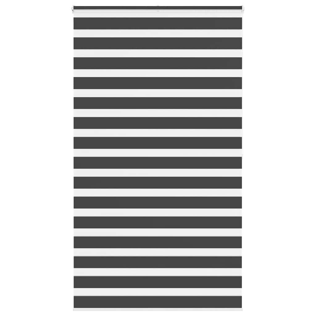 Zebragardin sort 135x200 cm stofbredde 130,9 cm polyester