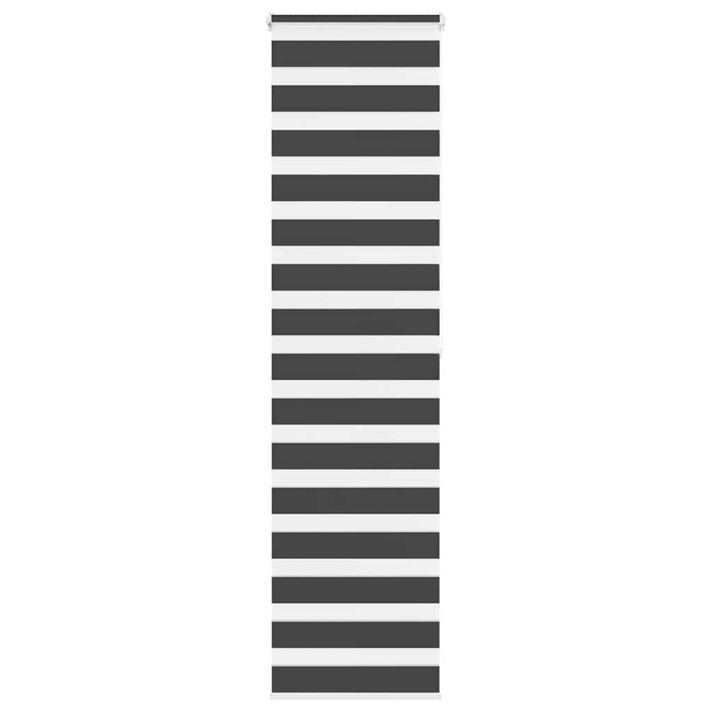 Zebragardin sort 65x200 cm stofbredde 60,9 cm polyester