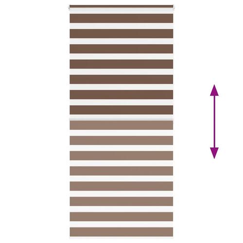 Zebragardin brun 105x200 cm stofbredde 100,9 cm polyester