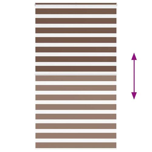 Zebragardin brun 125x200 cm stofbredde 120,9 cm polyester