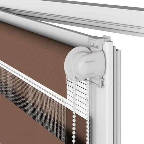 Zebragardin brun 125x200 cm stofbredde 120,9 cm polyester