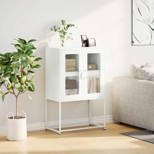 Højskab 68x39x107 cm stål hvid