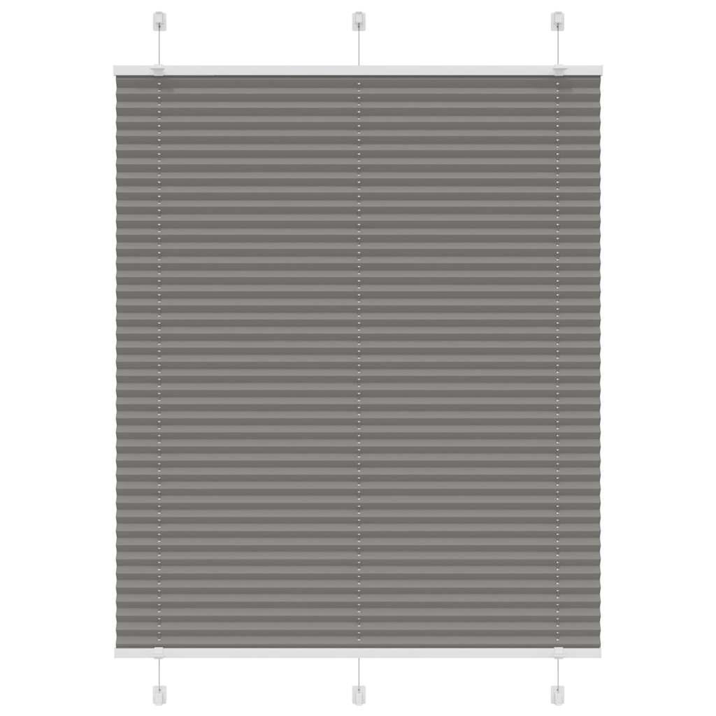 Plisségardin Antracit 105x150 cm Stofbredde 104,4 cm Polyester