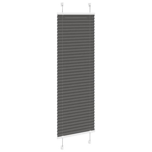 Plisségardin Sort 40x100 cm Stofbredde 39,4 cm Polyester