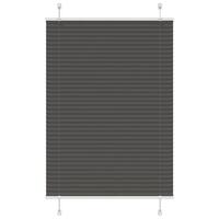 Plisségardin Sort 85x150 cm Stofbredde 84,4 cm Polyester