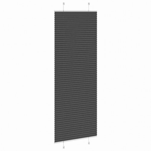 Plisségardin sort 80 x 200 cm