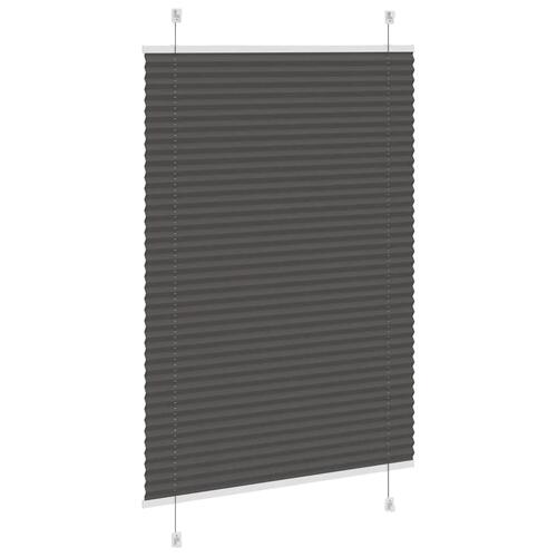 Plisségardin Sort 85x100 cm Stofbredde 84,4 cm Polyester