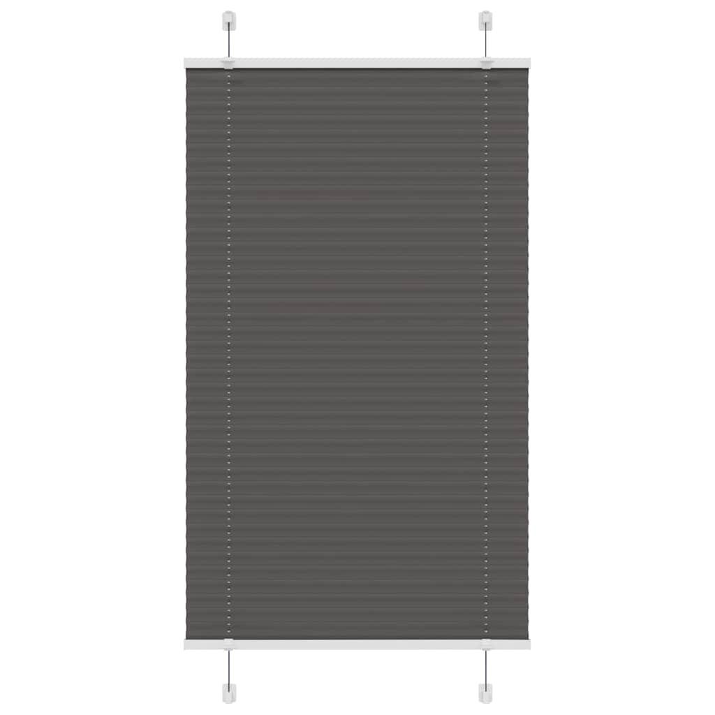 Plisségardin Sort 70x150 cm Stofbredde 69,4 cm Polyester billede