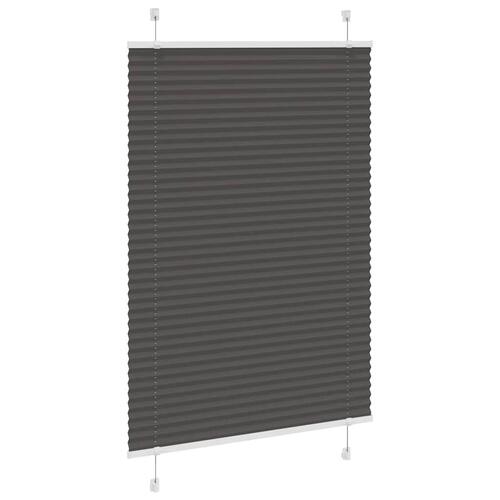 Plisségardin Sort 95x150 cm Stofbredde 94,4 cm Polyester