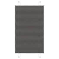 Plisségardin Sort 75x100 cm Stofbredde 74,4 cm Polyester