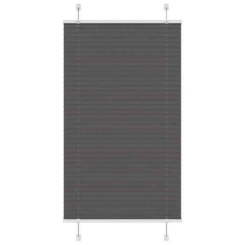 Plisségardin Sort 75x100 cm Stofbredde 74,4 cm Polyester
