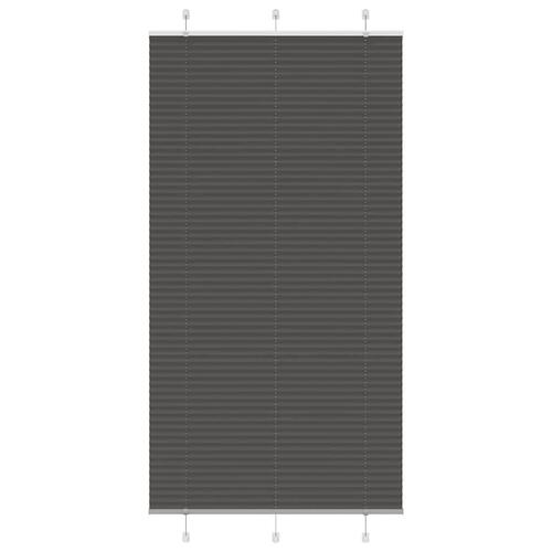 Plisségardin Sort 105x200 cm Stofbredde 104,4 cm Polyester