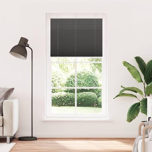 Plisségardin Sort 105x200 cm Stofbredde 104,4 cm Polyester