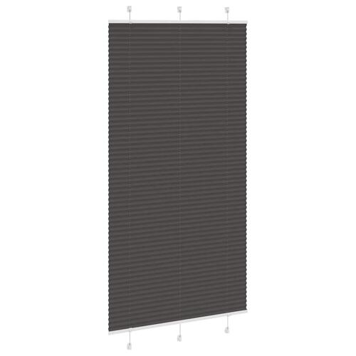 Plisségardin Sort 105x200 cm Stofbredde 104,4 cm Polyester