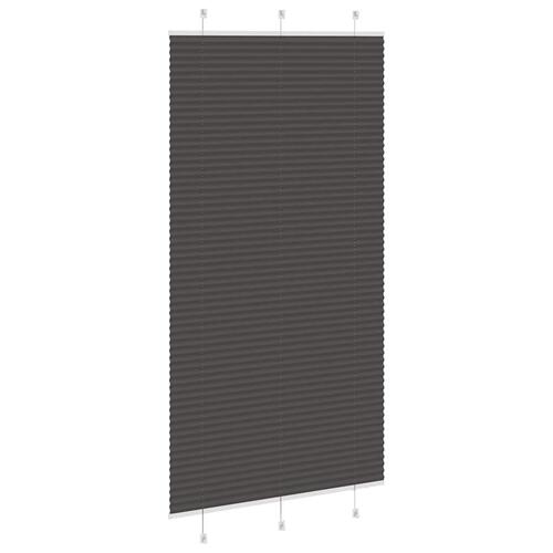 Plisségardin Sort 105x200 cm Stofbredde 104,4 cm Polyester