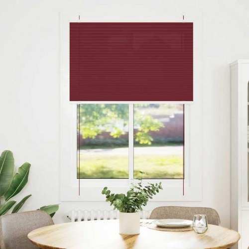 Plisségardin bordeauxrød 95 x 100 cm - stofbredde 94,4 cm
