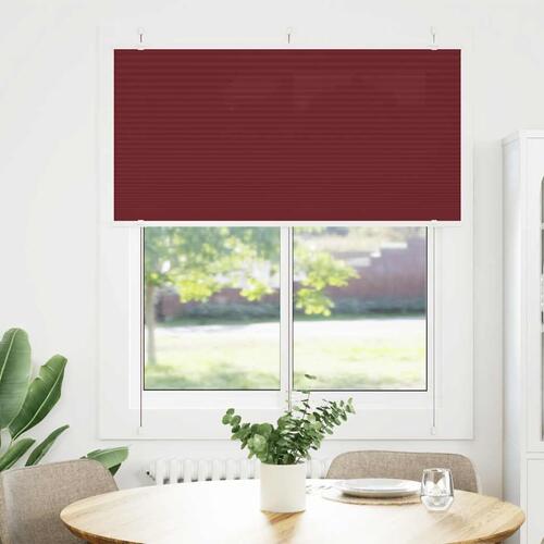 Plisségardin Bordeauxrød 115x100 cm Stofbredde 114,4 cm