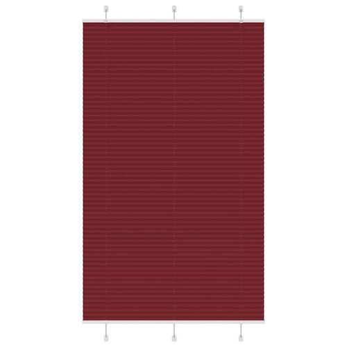 Plisségardin Bordeauxrød 115x200 cm Stofbredde 114,4 cm