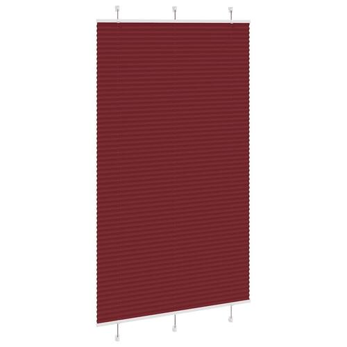 Plisségardin Bordeauxrød 115x200 cm Stofbredde 114,4 cm