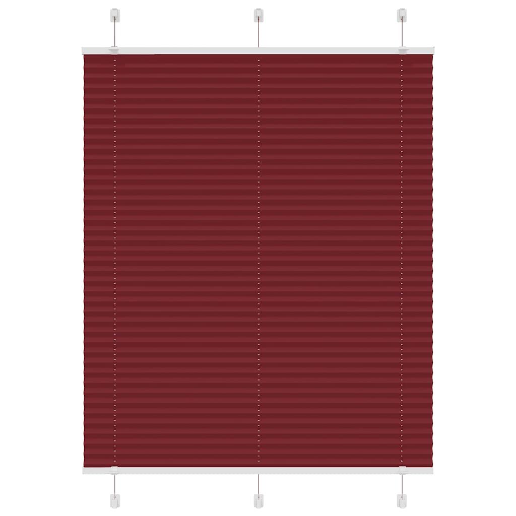 Plisségardin Bordeauxrød 105x150 cm Stofbredde 104,4 cm
