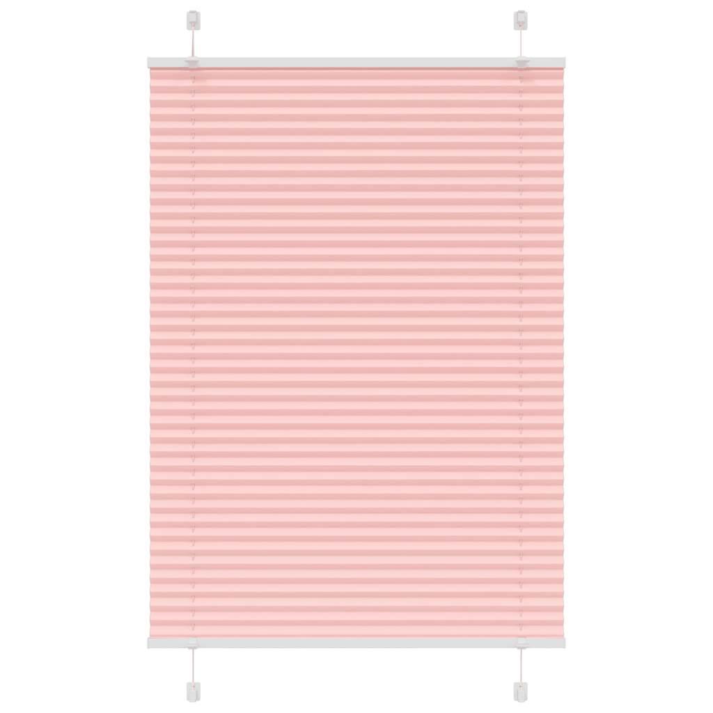 Plisségardin Stofbredde 94,4 Cm Polyester Lyserød - 100 x 100 cm