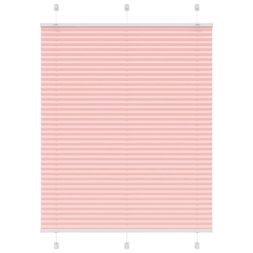 Plisségardin Lyserød 110x150 cm Stofbredde 109,4 cm Polyester billede