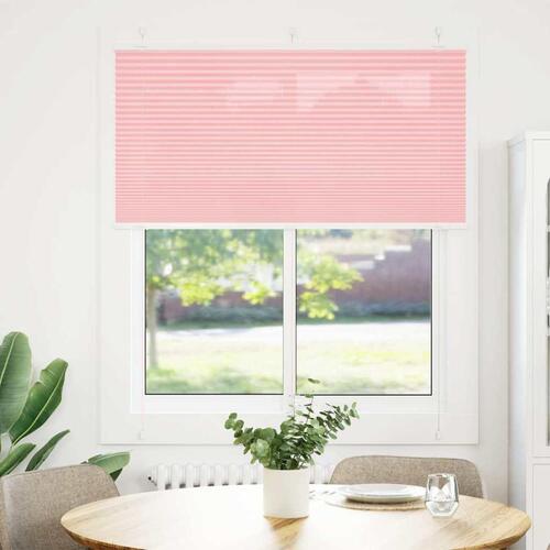 Plisségardin Lyserød 120x150 cm Stofbredde 119,4 cm Polyester