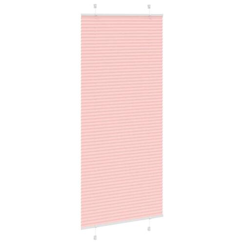 Plisségardin Lyserød 90x200 cm Stofbredde 89,4 cm Polyester