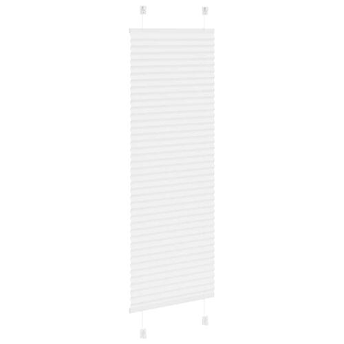 Plisségardin Hvid 45x100 cm Stofbredde 44,4 cm Polyester