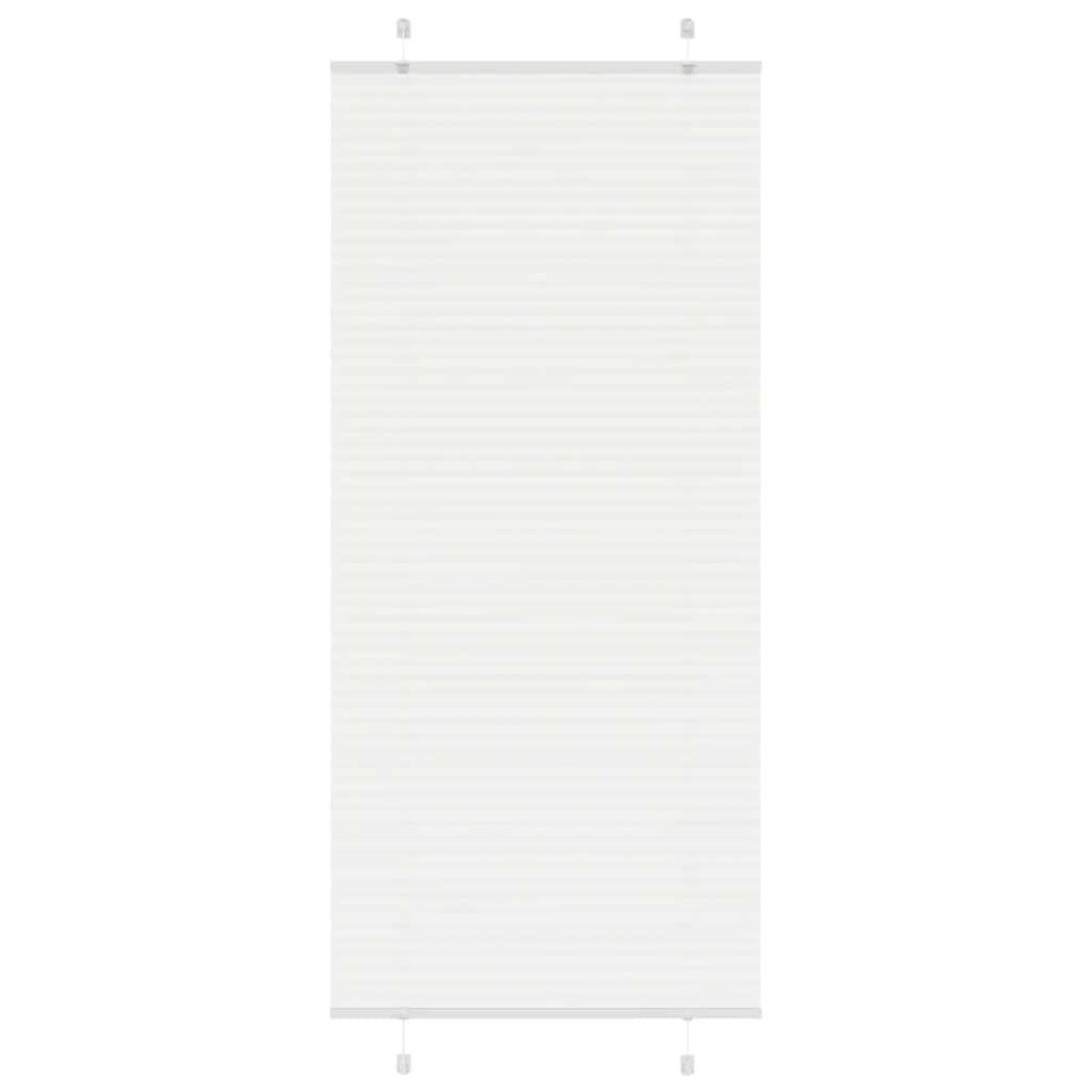 Plisségardin Hvid 95x200 cm Stofbredde 94,4 cm Polyester