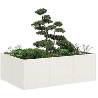 Plantekasse 120x80x40 cm stål hvid