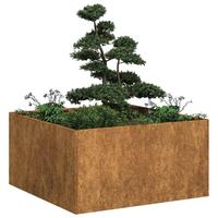 Plantekasse rustfarvet 80x80x40 cm forvitringsstål