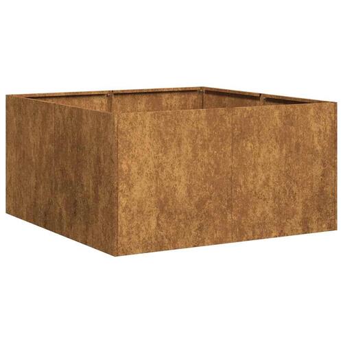 Plantekasse rustfarvet 80x80x40 cm forvitringsstål