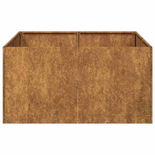 Plantekasse rustfarvet 80x80x40 cm forvitringsstål