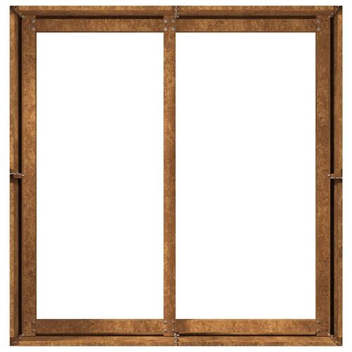 Plantekasse rustfarvet 80x80x40 cm forvitringsstål