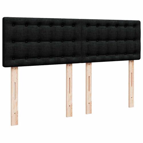 Ottoman seng med madras 140x190 cm stof sort