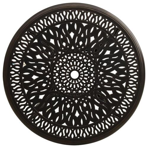 Havebord 90x90x74 cm støbt aluminium bronzefarvet