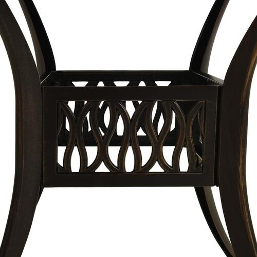 Havebord 90x90x74 cm støbt aluminium bronzefarvet
